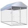 vidaXL Outdoor Dog Kennel with Roof 78.7"x39.4"x49.2"