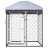 vidaXL Outdoor Dog Kennel with Roof 39.4"x39.4"x49.2"