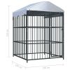 vidaXL Outdoor Dog Kennel with Roof 59.1"x59.1"x82.7"