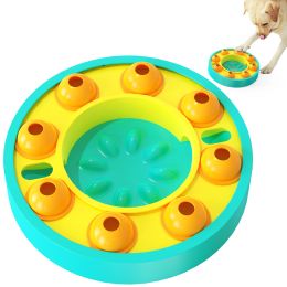 Explosive Pet Educational Toy Feeder Interactive Dog Toys Improve Dog Intelligence Slow Food Leakage Non-slip Bowl Pet Supplies (Color: Blue)