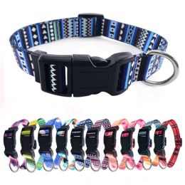 Pet supplies Digital printing Pet collar Bohemian collar Ethnic dog collar (Color: Bohemian yellow, size: Collar S)