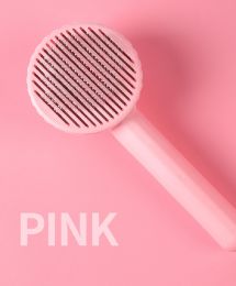 Cat Grooming Pet Hair Remover Brush Dos GHair Comb Removes Comb Short Massager Pet Goods For Cats Dog Brush Accessories Supplies (Color: pink)