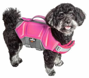 Dog Helios 'Tidal Guard' Multi-Point Strategically-Stitched Reflective Pet Dog Life Jacket Vest (Color: pink, size: small)