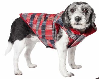 Pet Life 'Scotty' Tartan Classical Plaided Insulated Dog Coat Jacket (size: small)