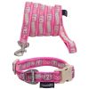 Touchdog 'Caliber' Designer Embroidered Fashion Pet Dog Leash And Collar Combination