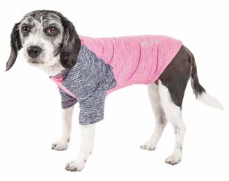 Pet Life Active 'Hybreed' 4-Way Stretch Two-Toned Performance Dog T-Shirt (Color: pink, size: X-Small)