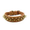 Pet Retro Studded Spiked Rivet  Leather Collars Harnesses