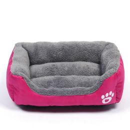 House Pet Soft Warm Kennel Dog Mat Blanke (Color: pink, size: XL)