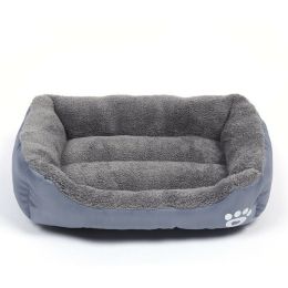 House Pet Soft Warm Kennel Dog Mat Blanke (Color: Gray, size: XL)