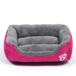 House Pet Soft Warm Kennel Dog Mat Blanke (Color: pink, size: S)