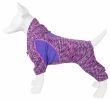 Pet Life Active 'Downward Dog' Heathered Performance 4-Way Stretch Two-Toned Full Body Warm Up Hoodie