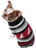 Dog Patterned Stripe Fashion Ribbed Turtle Neck Pet Sweater