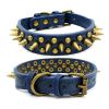 Pet Retro Studded Spiked Rivet  Leather Collars Harnesses