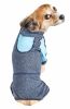 Pet Life Active 'Fur-Breeze' Heathered Performance 4-Way Stretch Two-Toned Full Bodied Hoodie