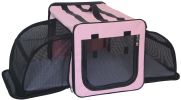 Pet Life Capacious Dual-Expandable Wire Folding Lightweight Collapsible Travel Pet Dog Crate