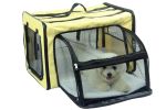 Pet Life Capacious Dual-Expandable Wire Folding Lightweight Collapsible Travel Pet Dog Crate