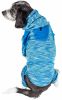 Pet Life Active 'Downward Dog' Heathered Performance 4-Way Stretch Two-Toned Full Body Warm Up Hoodie